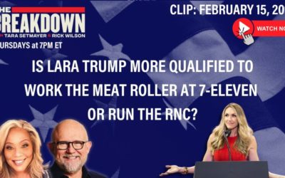 WATCH: IS LARA TRUMP MORE QUALIFIED TO WORK THE MEAT ROLLER AT 7-11 OR RUN THE RNC? | THE BREAKDOWN by The Lincoln Project (Video Ad)